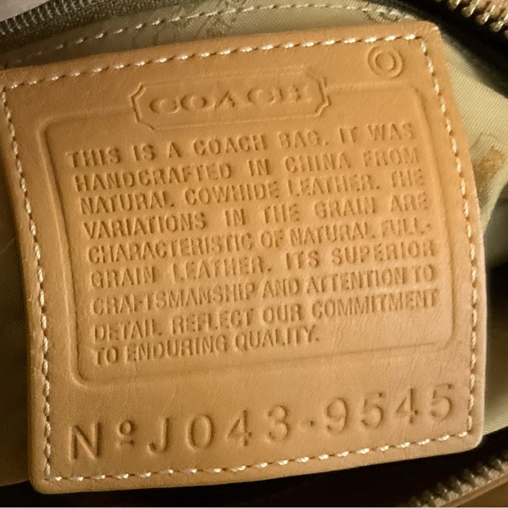 Coach Tan Leather Satchel with Silver Hardware - Picture 8 of 9